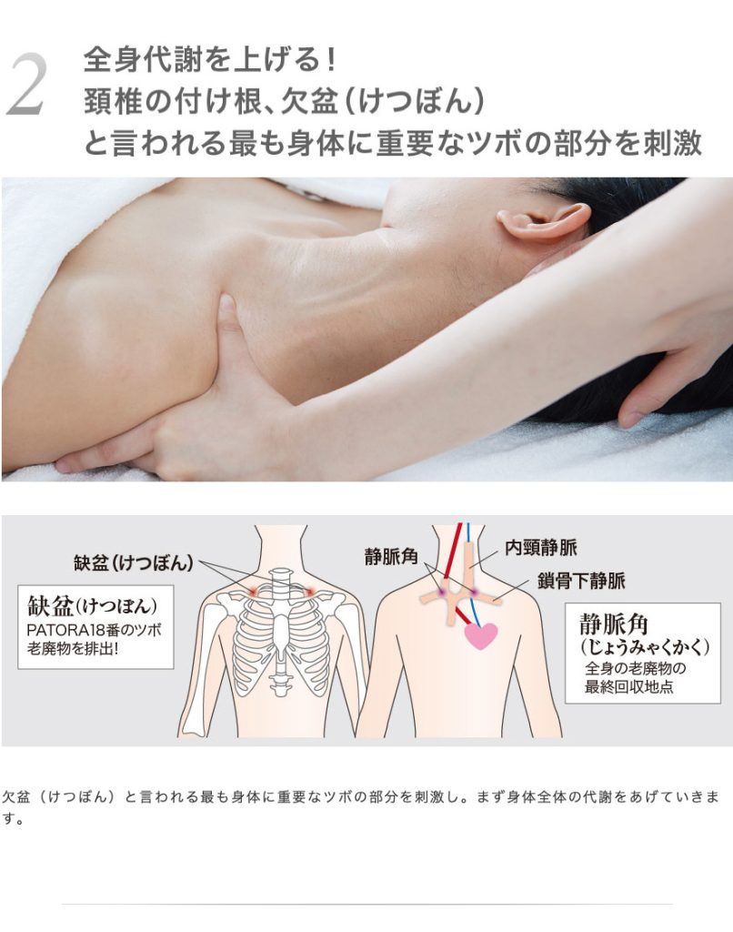 缺盆の刺激で代謝アップ